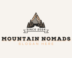 Mountain Hiking Adventure logo design