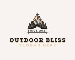 Mountain Hiking Adventure logo design