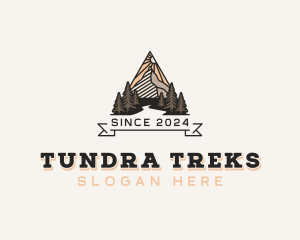 Mountain Hiking Adventure logo design