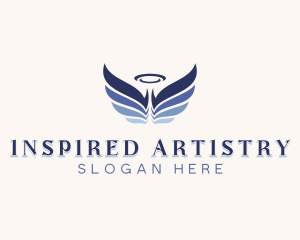 Halo Angel Wings logo design