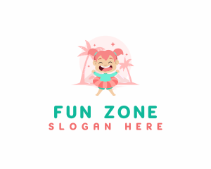 Fun Beach Girl logo design