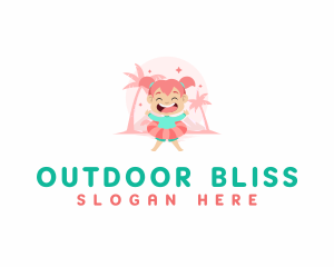 Fun Beach Girl logo design