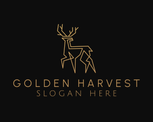 Deluxe Golden Deer logo design