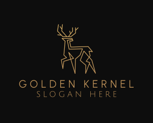 Deluxe Golden Deer logo design