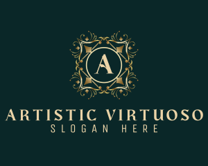  Luxury Floral Decoration Wreath logo design