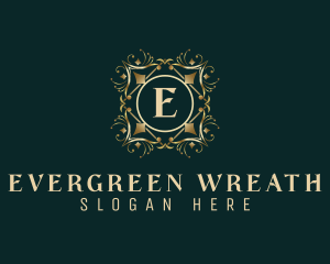  Luxury Floral Decoration Wreath logo design