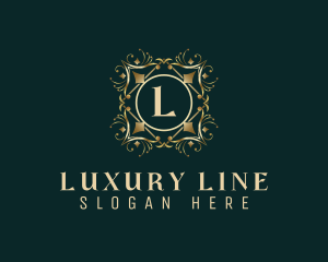  Luxury Floral Decoration Wreath logo design