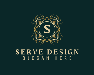  Luxury Floral Decoration Wreath logo design