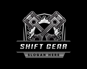 Engine Gear Shield logo design