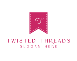 Stitch Thread Ribbon logo design