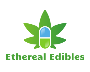 Medical Marijuana Pill Capsule logo design