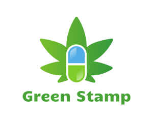 Medical Marijuana Pill Capsule logo design