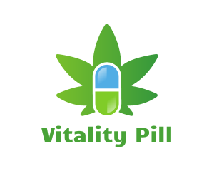 Medical Marijuana Pill Capsule logo design