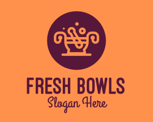 Orange Mortar & Pestle logo design