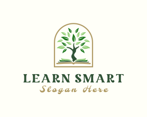 Tree Book Learning logo design