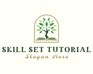 Tree Book Learning logo design