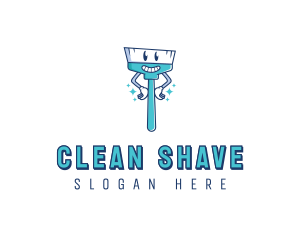 Broom Cleaning Janitorial logo design