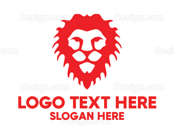 Red Lion Head Logo