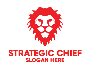 Red Lion Head logo design