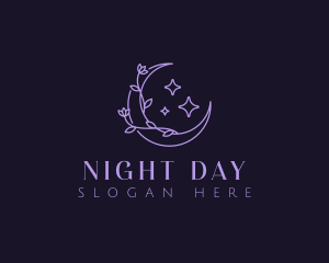 Floral Moon Night logo design