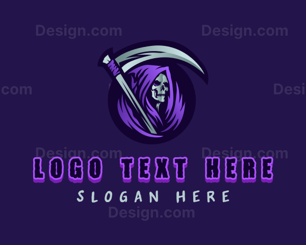 Skull Grim Reaper Logo