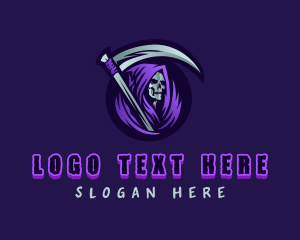 Skull Grim Reaper logo