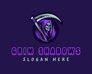 Skull Grim Reaper logo