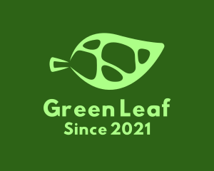 Green Organic Leaf  logo design