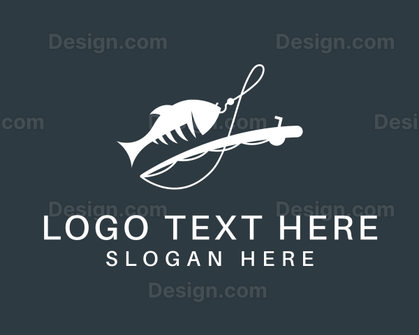 Seafood Fishing Rod Logo