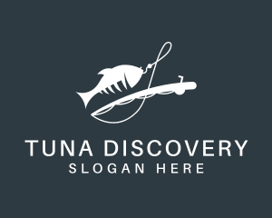 Seafood Fishing Rod  logo design