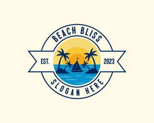 Summer Beach Vacation logo design