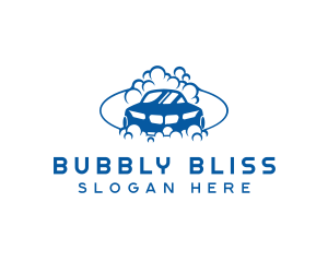 Car Wash Bubble logo design