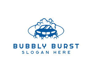 Car Wash Bubble logo design