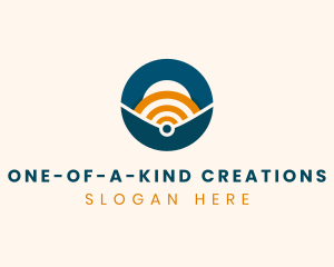 Online Internet Signal logo design