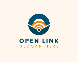 Online Internet Signal logo design