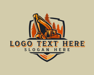Excavator Forest Construction logo