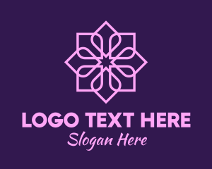 Purple Elegant Flower logo