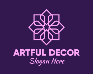 Purple Elegant Flower logo design