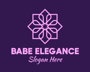 Purple Elegant Flower logo design