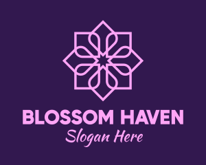 Purple Elegant Flower logo design