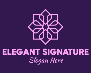 Purple Elegant Flower logo design