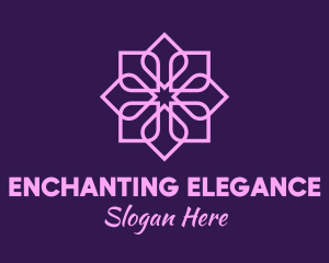 Purple Elegant Flower logo design