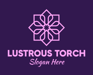 Purple Elegant Flower logo design