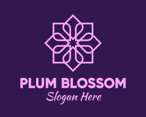 Purple Elegant Flower logo design