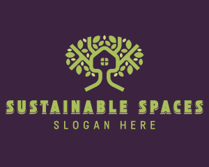 Sustainable Garden Tree logo design