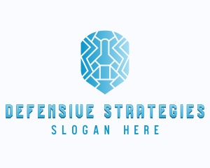 Shield Defense Cybersecurity logo design