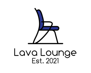 Blue Office Chair Furniture logo design