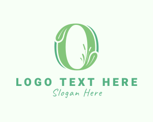 Natural Grass Letter O logo