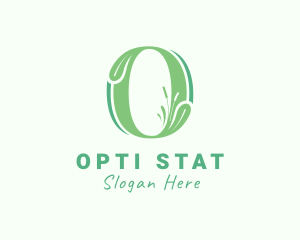 Natural Grass Letter O logo design