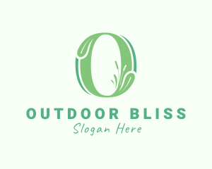 Natural Grass Letter O logo design